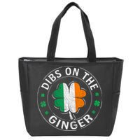 Funny Dibs On The Ginger St Patricks Day Shamrock Zip Tote Bag