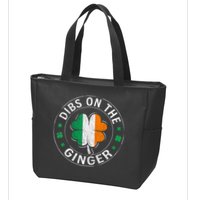 Funny Dibs On The Ginger St Patricks Day Shamrock Zip Tote Bag