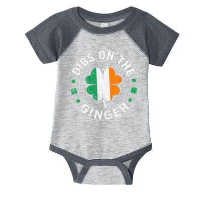 Funny Dibs On The Ginger St Patricks Day Shamrock Infant Baby Jersey Bodysuit