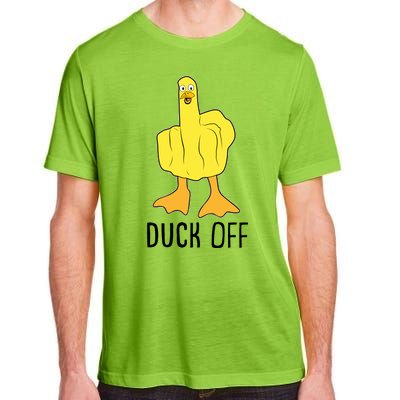 Funny Duck Off Middle Finger Adult ChromaSoft Performance T-Shirt