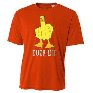 Funny Duck Off Middle Finger Cooling Performance Crew T-Shirt