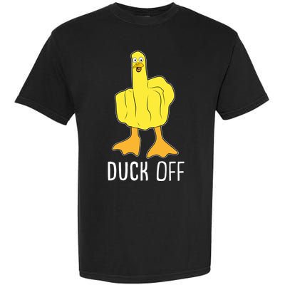Funny Duck Off Middle Finger Garment-Dyed Heavyweight T-Shirt