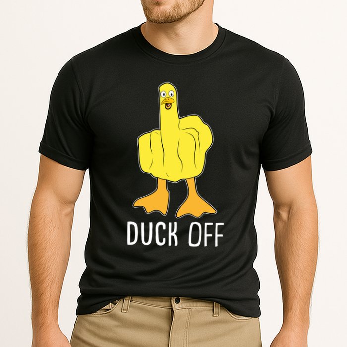 Funny Duck Off Middle Finger Performance Shirt
