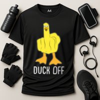 Funny Duck Off Middle Finger Performance Shirt