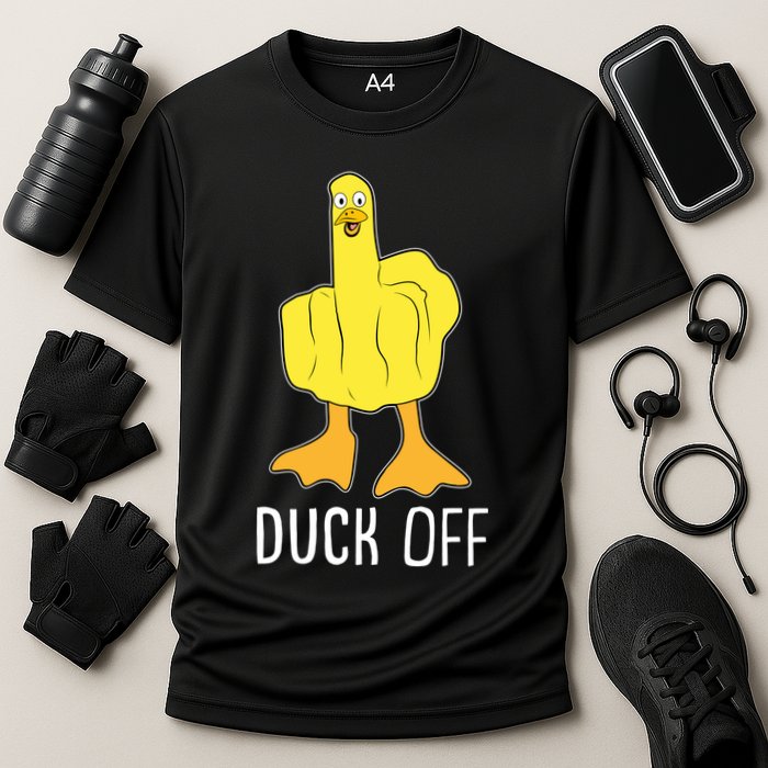 Funny Duck Off Middle Finger Performance Shirt