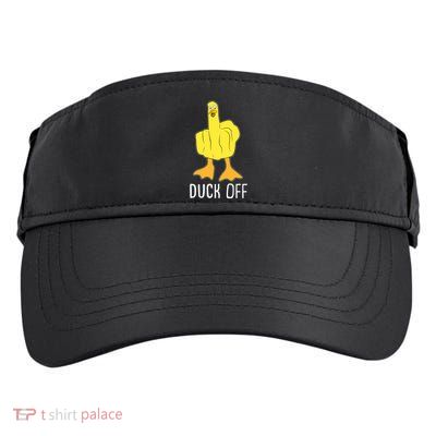 Funny Duck Off Middle Finger Adult Drive Performance Visor