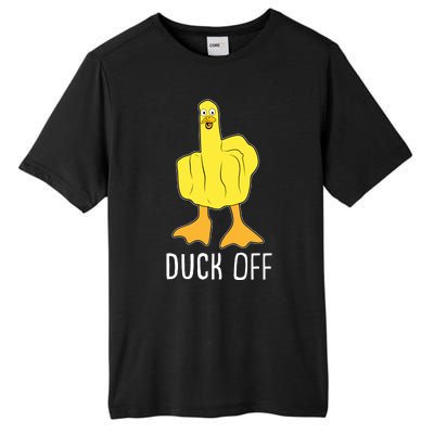 Funny Duck Off Middle Finger Tall Fusion ChromaSoft Performance T-Shirt