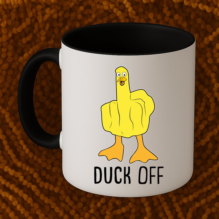 Funny Duck Off Middle Finger Mug