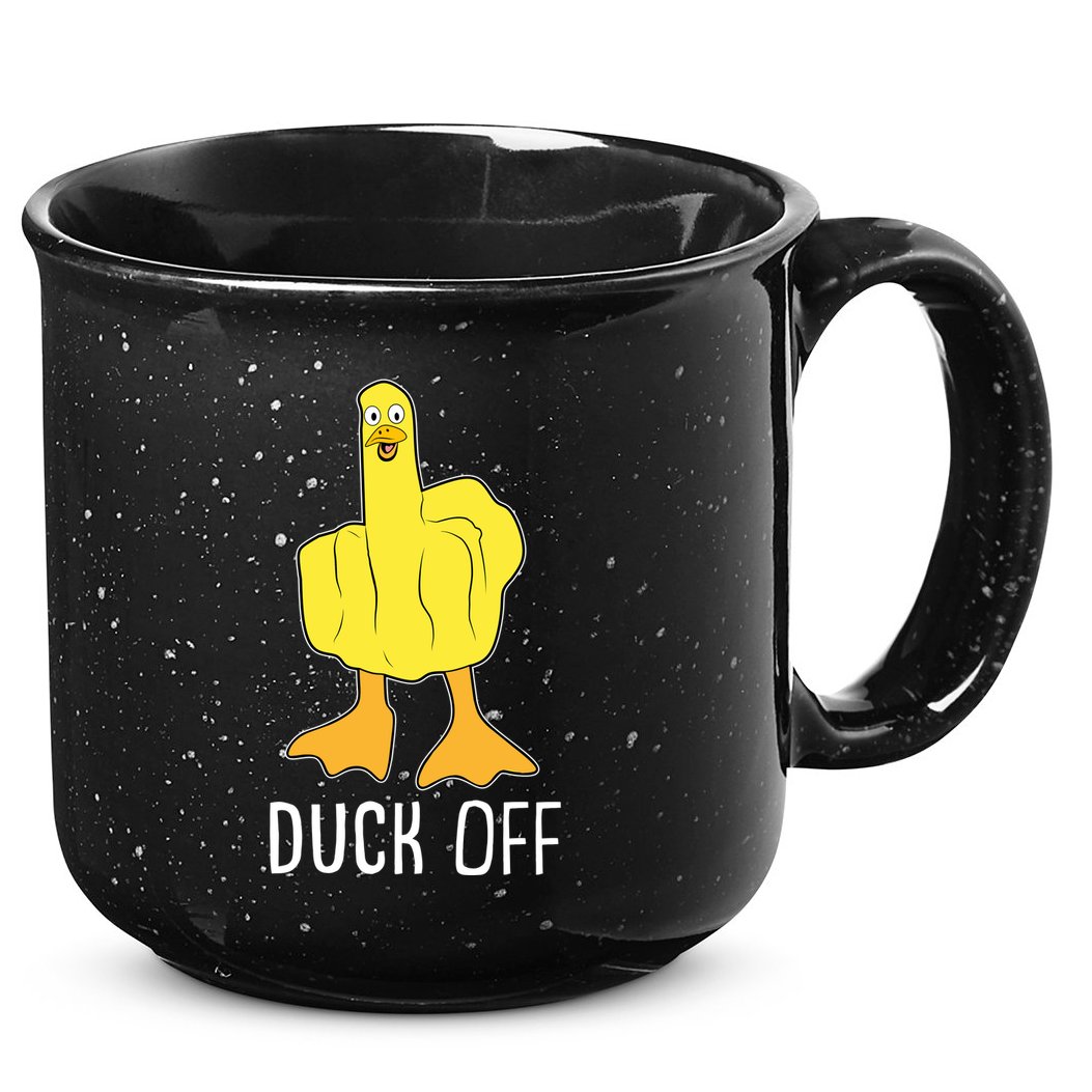 Funny Duck Off Middle Finger 15oz Campfire Ceramic Mug