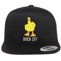 Funny Duck Off Middle Finger Flatbill Hat