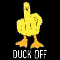 Funny Duck Off Middle Finger Flatbill Hat