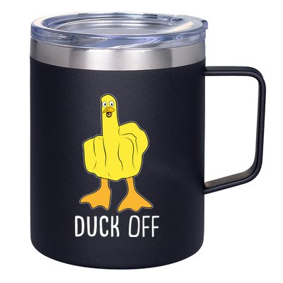 Funny Duck Off Middle Finger 12oz Stainless Steel Coffee Mug