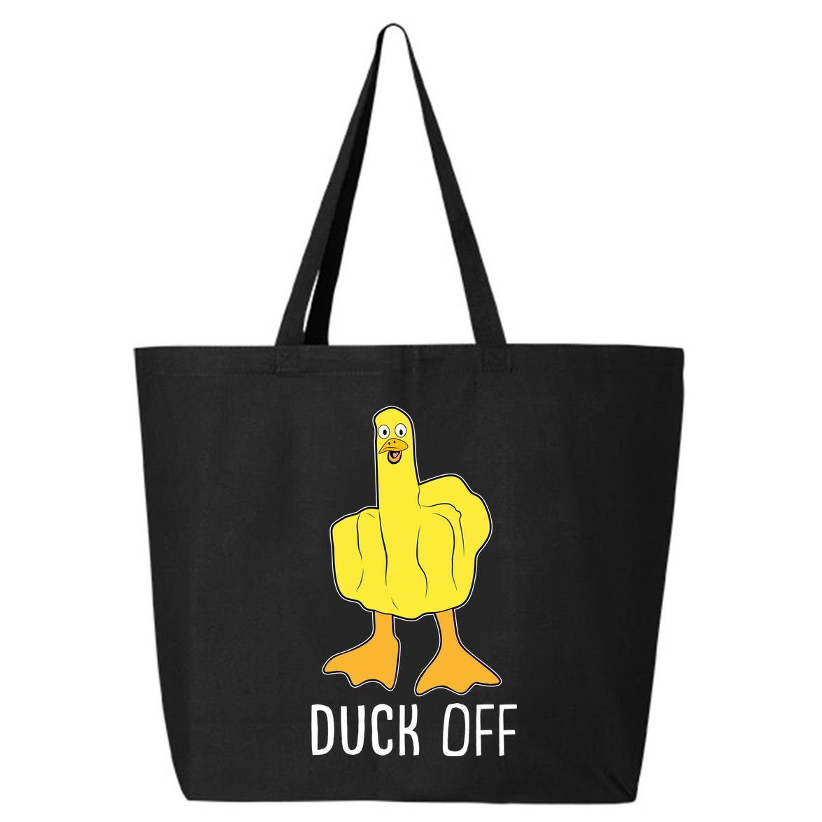 Funny Duck Off Middle Finger 25L Jumbo Tote