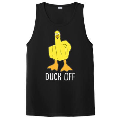 Funny Duck Off Middle Finger PosiCharge Competitor Tank