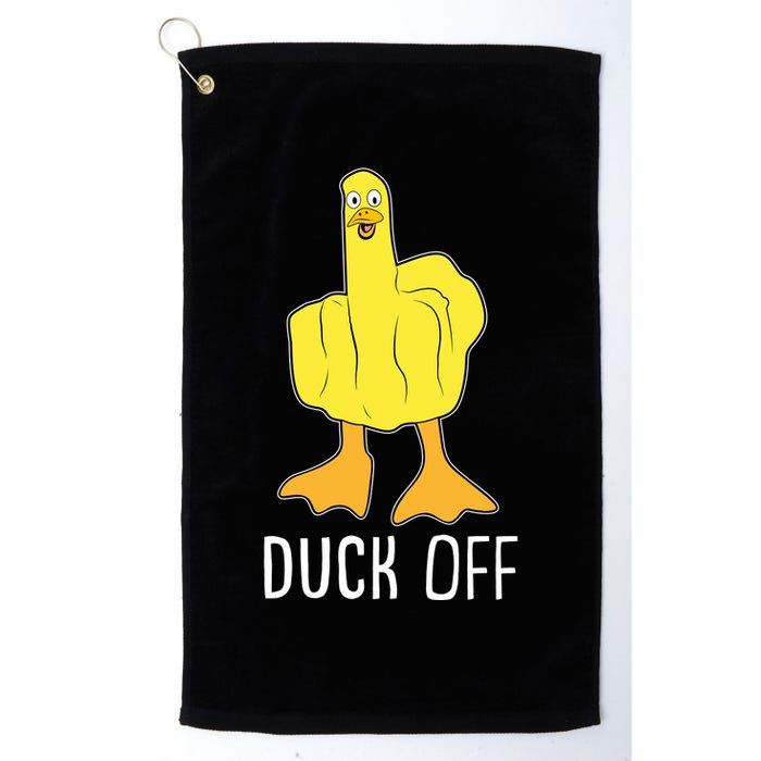Funny Duck Off Middle Finger Golf Towel