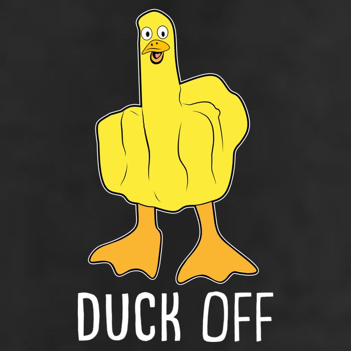 Funny Duck Off Middle Finger Golf Towel