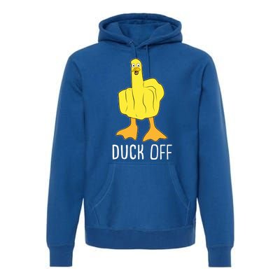 Funny Duck Off Middle Finger Premium Hoodie