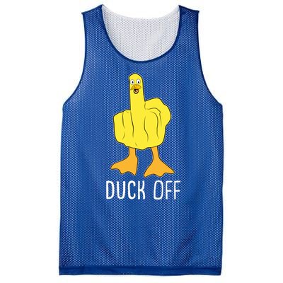 Funny Duck Off Middle Finger Mesh Reversible Basketball Jersey Tank