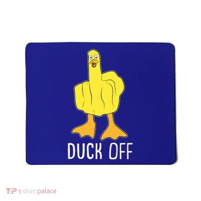 Funny Duck Off Middle Finger Mousepad