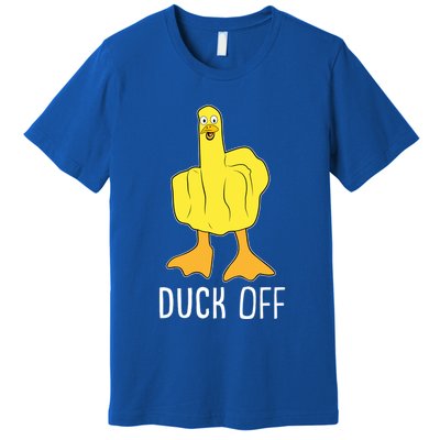 Funny Duck Off Middle Finger Premium T-Shirt