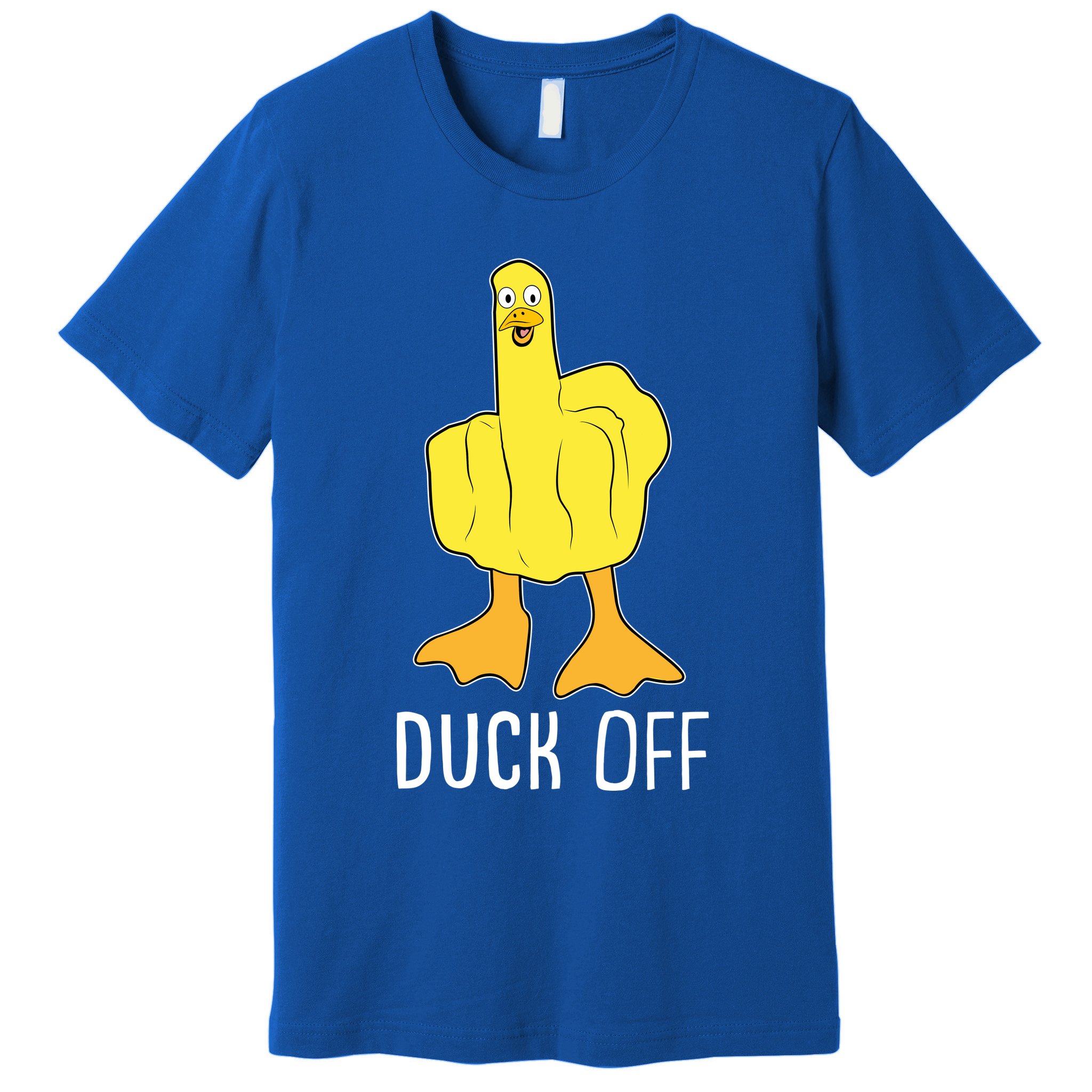 Funny Duck Off Middle Finger Premium T-Shirt