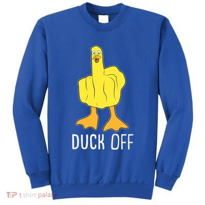 Funny Duck Off Middle Finger Tall Sweatshirt