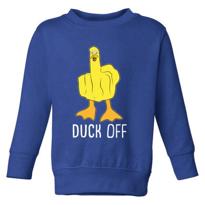 Funny Duck Off Middle Finger Toddler Sweatshirt