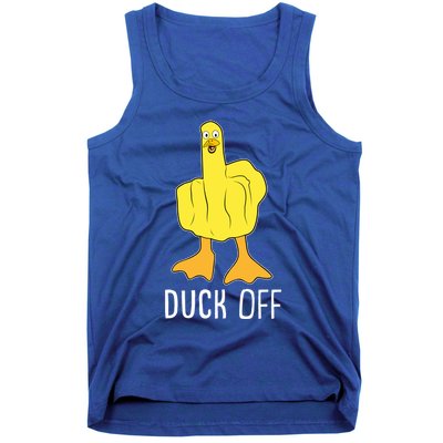 Funny Duck Off Middle Finger Tank Top