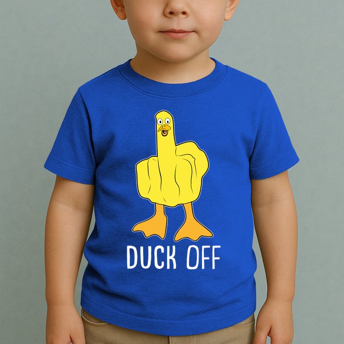 Funny Duck Off Middle Finger Toddler T-Shirt