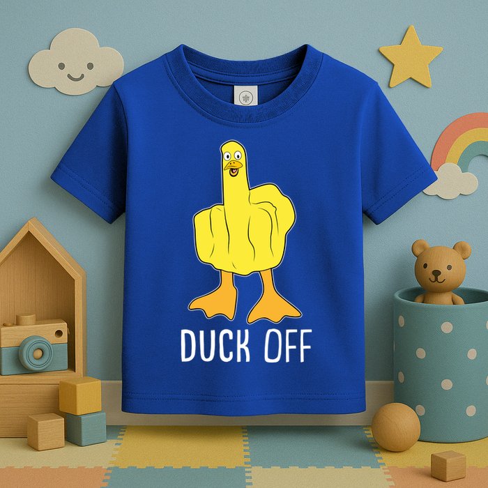 Funny Duck Off Middle Finger Toddler T-Shirt