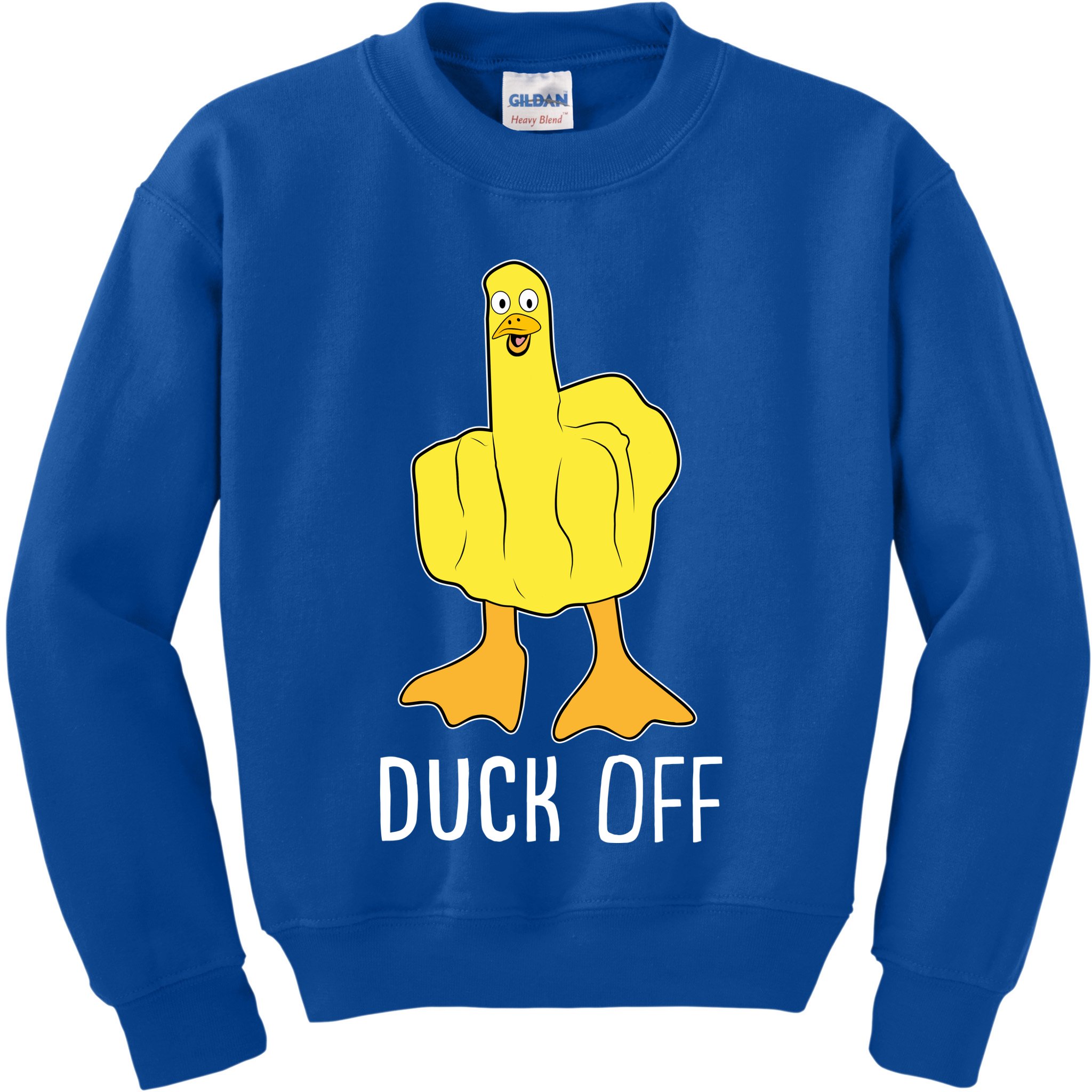 Funny Duck Off Middle Finger Kids Sweatshirt