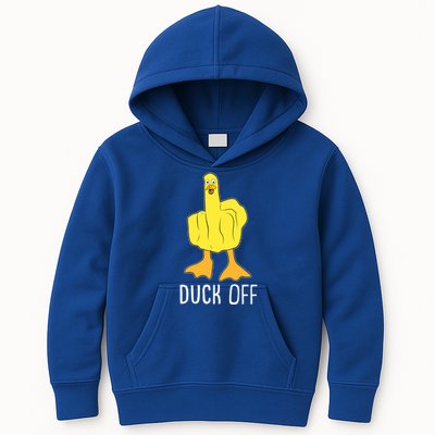 Funny Duck Off Middle Finger Kids Hoodie