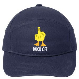 Funny Duck Off Middle Finger 7-Panel Snapback Hat