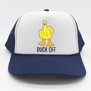 Funny Duck Off Middle Finger Trucker Hat