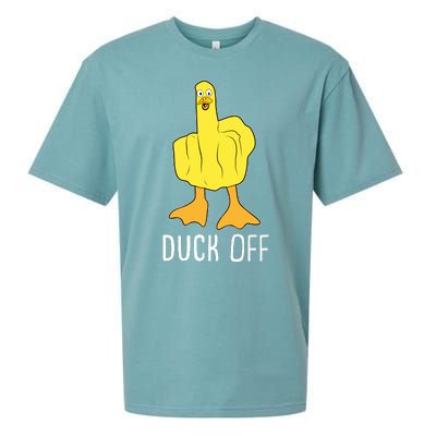 Funny Duck Off Middle Finger Sueded Cloud Jersey T-Shirt