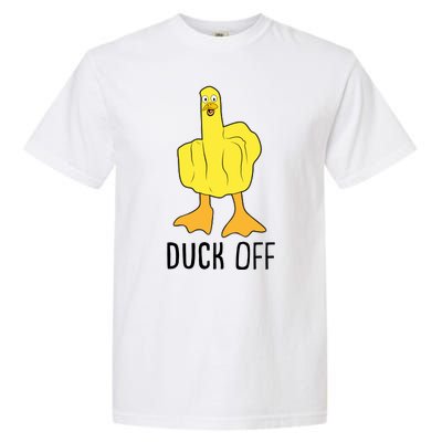 Funny Duck Off Middle Finger Garment-Dyed Heavyweight T-Shirt