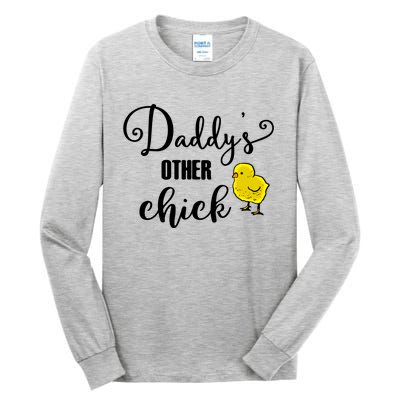 Funny Daddy's Other Chick Dads Other Chick Chicken Design Cute Gift Tall Long Sleeve T-Shirt