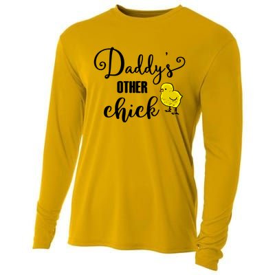 Funny Daddy's Other Chick Dads Other Chick Chicken Design Cute Gift Cooling Performance Long Sleeve Crew