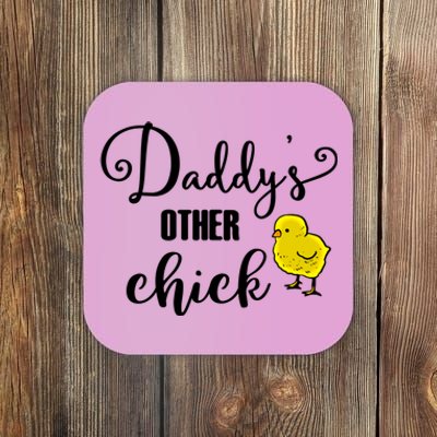 Funny Daddy's Other Chick Dads Other Chick Chicken Design Cute Gift Coaster