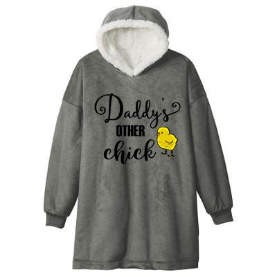 Funny Daddy's Other Chick Dads Other Chick Chicken Design Cute Gift Hooded Wearable Blanket