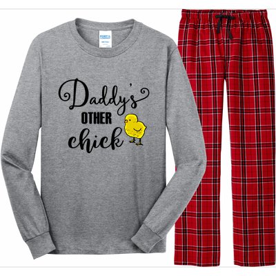 Funny Daddy's Other Chick Dads Other Chick Chicken Design Cute Gift Long Sleeve Pajama Set