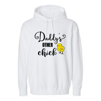 Funny Daddy's Other Chick Dads Other Chick Chicken Design Cute Gift Garment-Dyed Fleece Hoodie