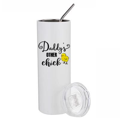 Funny Daddy's Other Chick Dads Other Chick Chicken Design Cute Gift Stainless Steel Tumbler