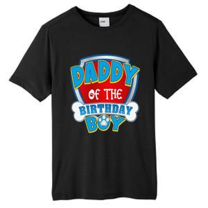 Funny Daddy Of The Birthday Boy Dog Paw Family Matching Gift Tall Fusion ChromaSoft Performance T-Shirt