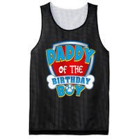 Funny Daddy Of The Birthday Boy Dog Paw Family Matching Gift Mesh Reversible Basketball Jersey Tank