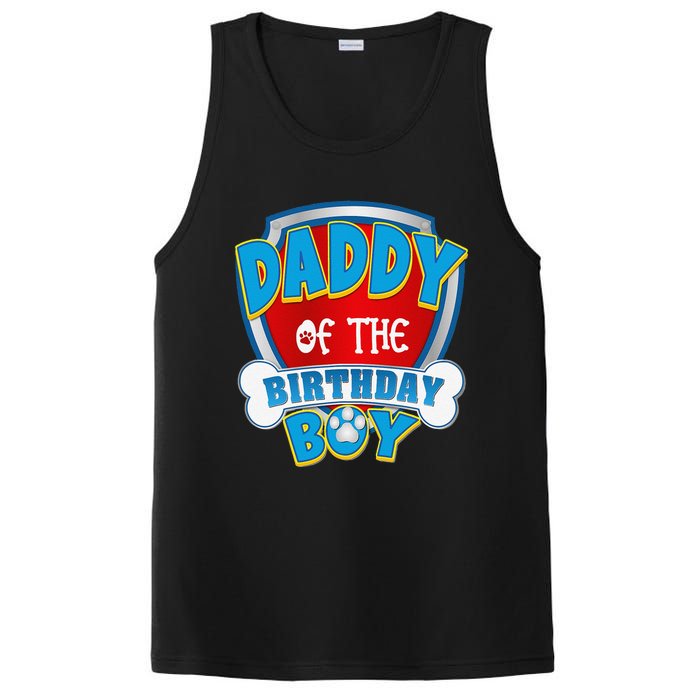 Funny Daddy Of The Birthday Boy Dog Paw Family Matching Gift PosiCharge Competitor Tank