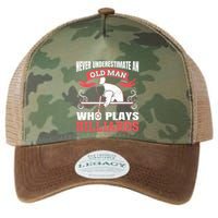 Father's Day Old Man Who Plays Billiards Pool Player Gift For Dad Legacy Tie Dye Trucker Hat