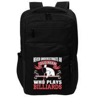 Father's Day Old Man Who Plays Billiards Pool Player Gift For Dad Impact Tech Backpack
