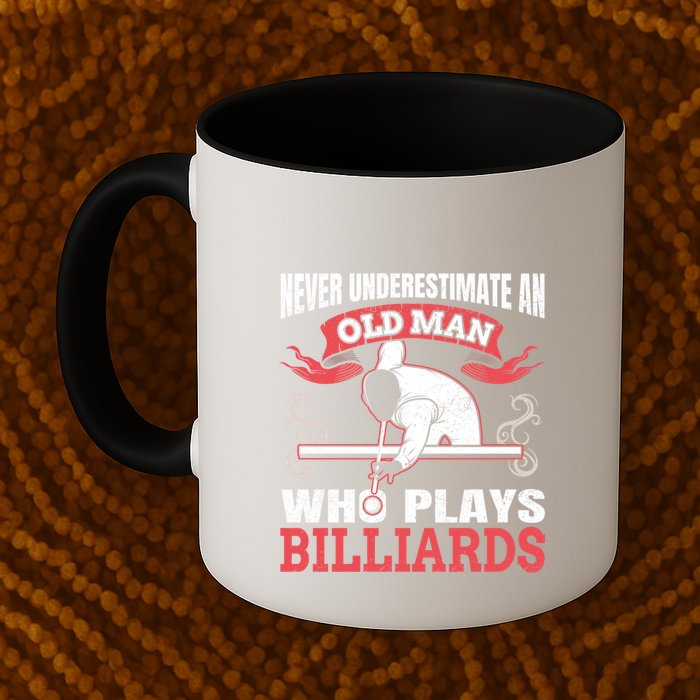 Father's Day Old Man Who Plays Billiards Pool Player Gift For Dad Mug