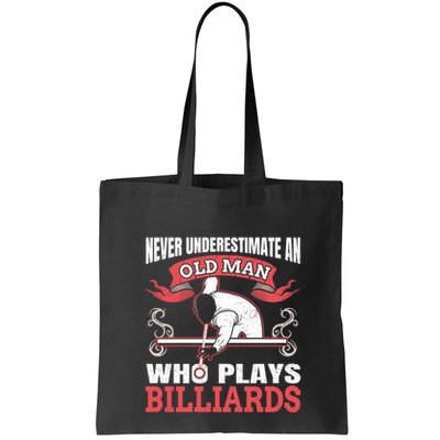 Father's Day Old Man Who Plays Billiards Pool Player Gift For Dad Bag